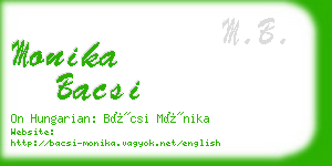 monika bacsi business card